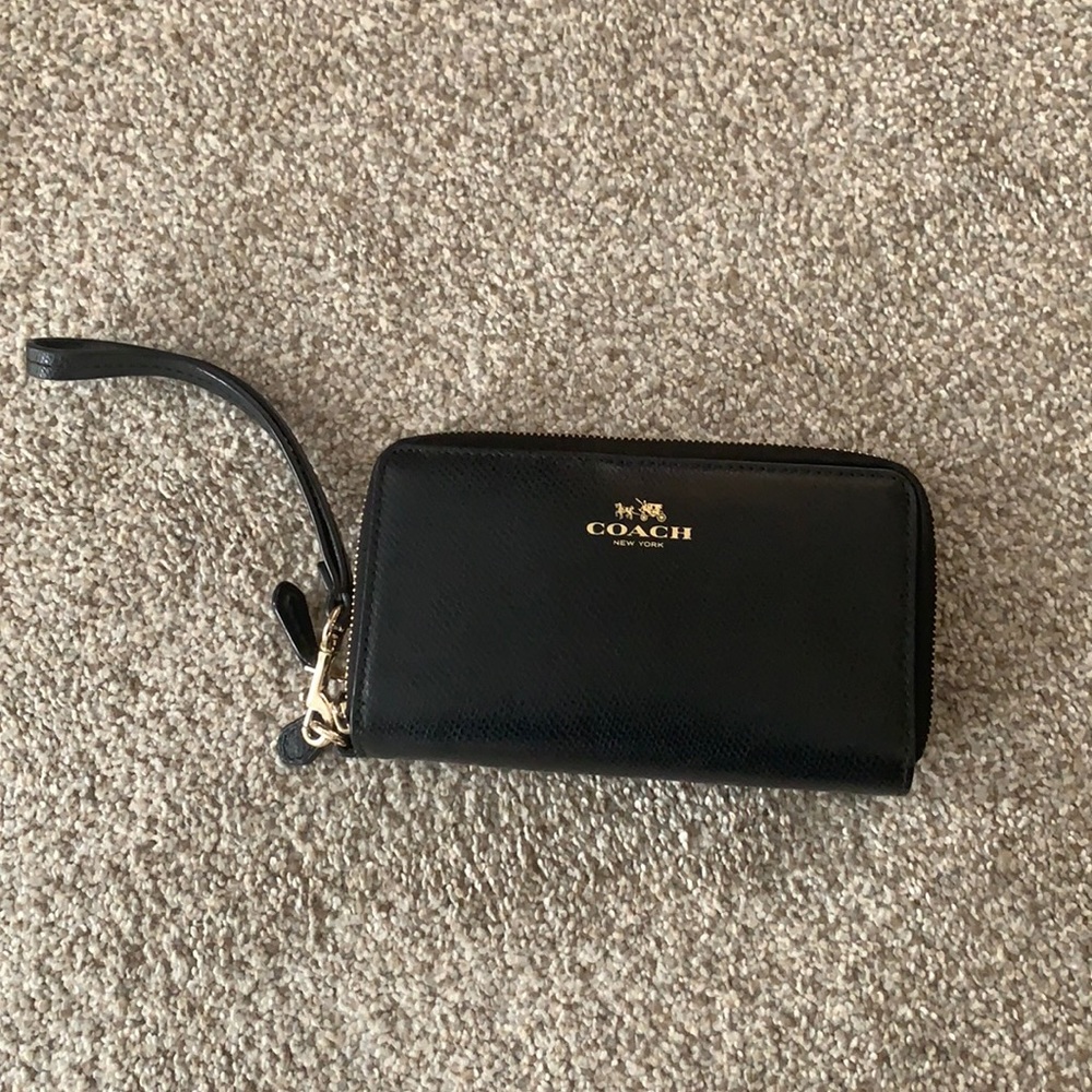 Coach wristlet - double zipper wallet